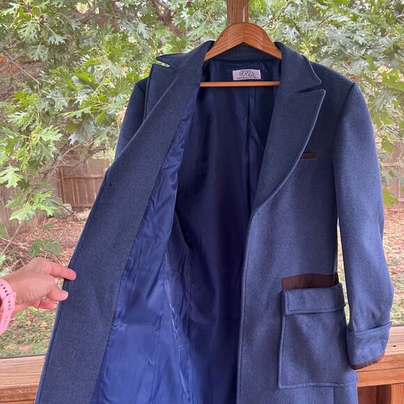 Fantastic Beasts Men's Newt Scamander Blue Wool Blend Overcoat Size S - Picture 3 of 11